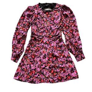 Zara Long Sleeve Floral Mini Dress